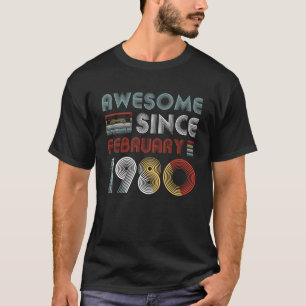 Vintager fantastischer seit Februar 1980 39. T-Shirt