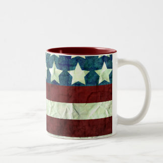 Vintager Farbe-USA-Hintergrund Zweifarbige Tasse