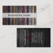 Vintager Farbholz-Look #4 Visitenkarte (Vorne/Hinten)