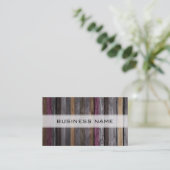 Vintager Farbholz-Look #4 Visitenkarte (Stehend Vorderseite)