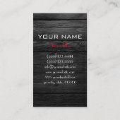 Vintager Farbholz-Look #4 Visitenkarte (Rückseite)