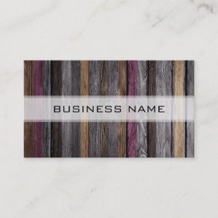 Vintager Farbholz-Look #4 Visitenkarte