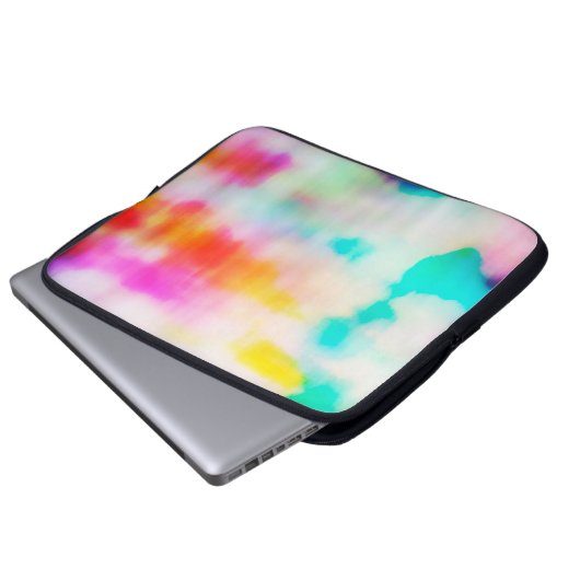 Vintager, farbiger abstrakter Hintergrund. Laptopschutzhülle (Vorne Knopf)