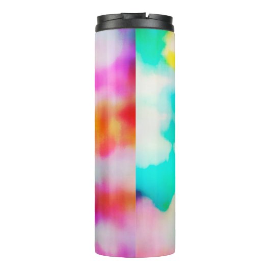 Vintager, farbiger abstrakter Hintergrund. Thermosbecher (Rückseite)