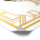 Vintager Fashion Flapper Fur Cape Abend Gown Poster (Ecke)