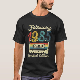 Vintager Februar 1985 Kassette 37. Geburtstagsdeko T-Shirt