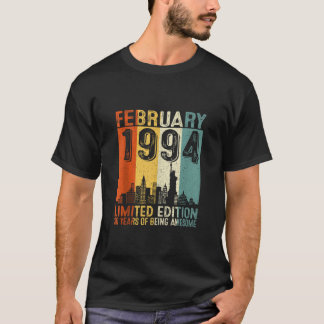 Vintager Februar 1994 30. Geburtstag Geschenke Fra T-Shirt