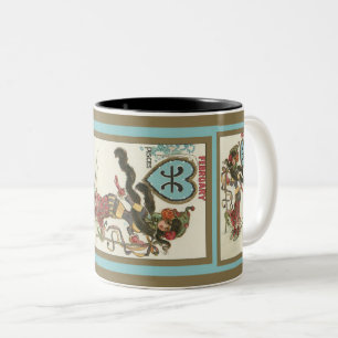 Vintager Februar Pisces Zodiac Sun Tasse