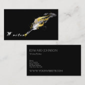 Vintager Feder-Spulen-Stift Visitenkarte (Vorne/Hinten)