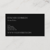 Vintager Feder-Spulen-Stift Visitenkarte (Rückseite)