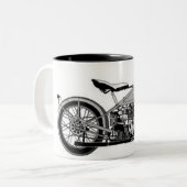 Vintager FederHarley Zweifarbige Tasse (Vorderseite Links)