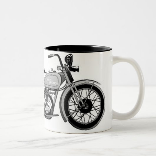 Vintager FederHarley Zweifarbige Tasse (Rechts)