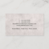 Vintager Federpen für mobile Notdienste Visitenkarte (Rückseite)