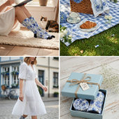 Vintager Federstil Blumenmuster Socken