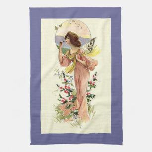 Vintager feenhafter Mondschein-lila Küchen-Tuch Geschirrtuch