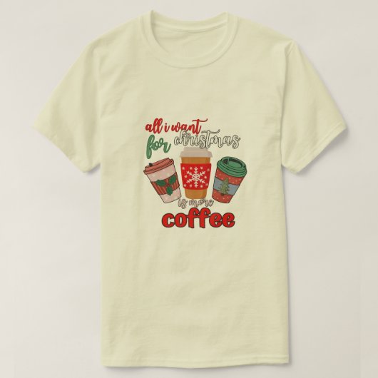 Vintager Feiertagskaffee Weihnachten T-Shirt (Design vorne)