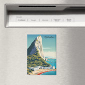 Vintager Felsen von Gibraltar Magnet (In Situ (Geschirrspüler))