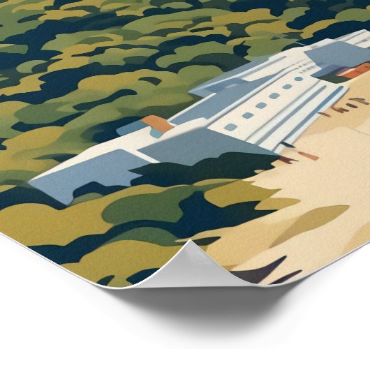 Vintager Felsen von Gibraltar Poster (Ecke)