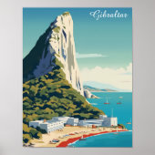 Vintager Felsen von Gibraltar Poster (Vorne)