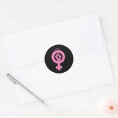 Vintager Feminismus Symboldesign Runder Aufkleber (Umschlag)