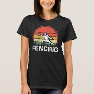 Vintager Fencer Retro Fencing Sports Duell Fight S T-Shirt