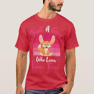 Vintager Fennec für Lover Just A Girl, der Lieben T-Shirt