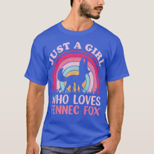 Vintager Fennec für Lover Just A Girl, der Lieben T-Shirt