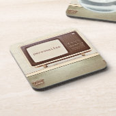 Vintager Fernsehstern Getränkeuntersetzer (Linke Seite)