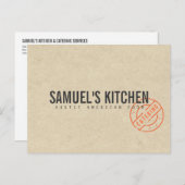 Vintager, fett gestanzter Logo-Look Postkarte (Vorne/Hinten)