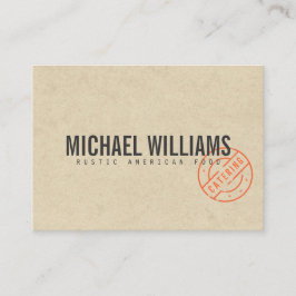 Vintager, fett gestanzter Logo-Look Visitenkarte