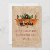 Vintager Feuerplatz Strumpf Holly Cosy Weihnachten (Vorderseite)