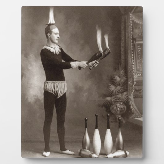 Vintager Feuerschlucker Fotoplatte (Vorderseite)