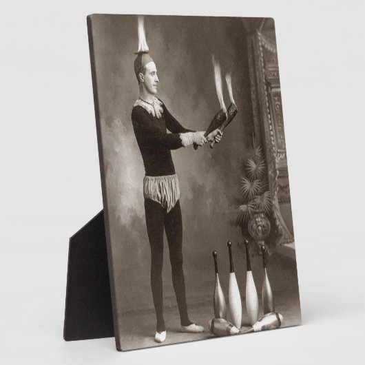 Vintager Feuerschlucker Fotoplatte (Seite)