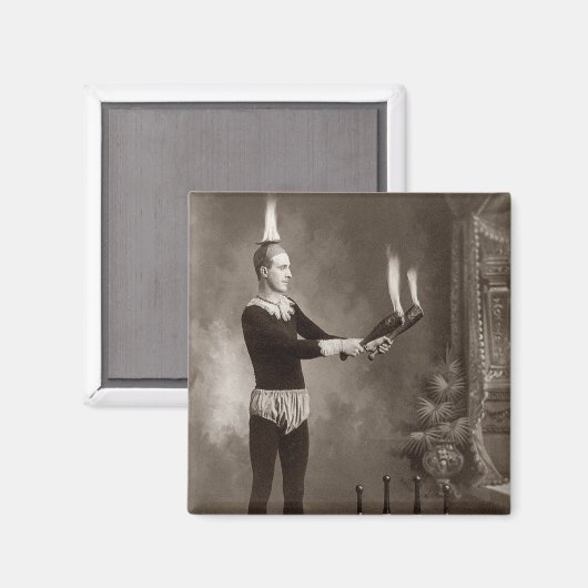 Vintager Feuerschlucker Magnet (Vorderseite/Rückseite)