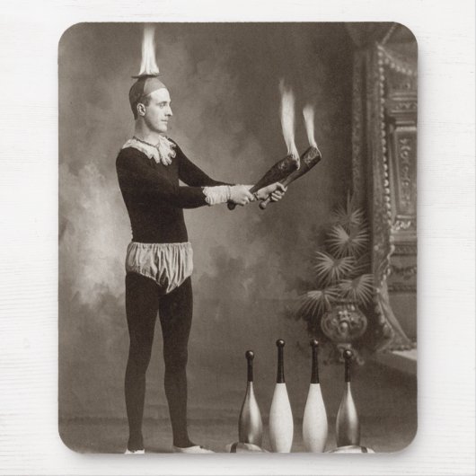 Vintager Feuerschlucker Mousepad (Vorne)
