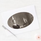 Vintager Feuerschlucker Ovaler Aufkleber (Umschlag)