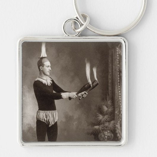 Vintager Feuerschlucker Schlüsselanhänger (Vorne)