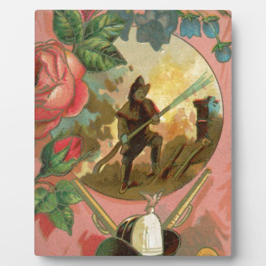 Vintager Feuerwehrabdeckung der 1880er Jahre Fotoplatte (Vorderseite)