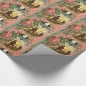 Vintager Feuerwehrabdeckung der 1880er Jahre Geschenkpapier (Ecke)