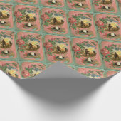 Vintager Feuerwehrabdeckung der 1880er Jahre Geschenkpapier (Ecke)