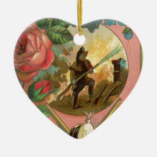 Vintager Feuerwehrabdeckung der 1880er Jahre Keramik Ornament (Vorne)