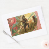 Vintager Feuerwehrabdeckung der 1880er Jahre Rechteckiger Aufkleber (Umschlag)