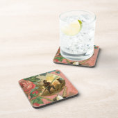 Vintager Feuerwehrabdeckung der 1880er Jahre Untersetzer (Rechte Seite)