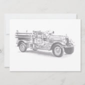 Vintager Feuerwehrleute zeichnend Bleistiftstiftfe Ankündigung (Vorderseite)