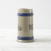 Vintager Feuerwehrleute zeichnend Bleistiftstiftfe Bierglas (Mittel)