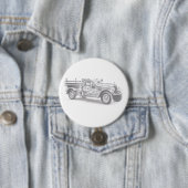 Vintager Feuerwehrleute zeichnend Bleistiftstiftfe Button (Beispiel)