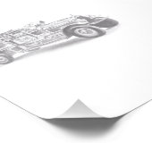 Vintager Feuerwehrleute zeichnend Bleistiftstiftfe Fotodruck (Ecke)