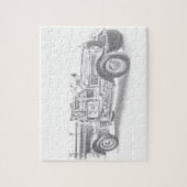 Vintager Feuerwehrleute zeichnend Bleistiftstiftfe Puzzle (Vertikal)