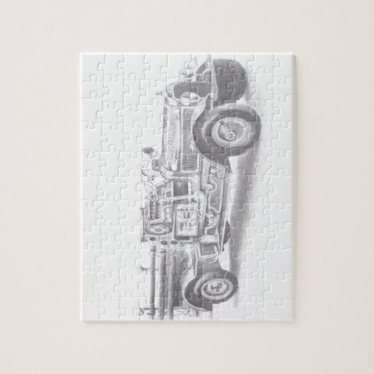 Vintager Feuerwehrleute zeichnend Bleistiftstiftfe Puzzle (Vertikal)