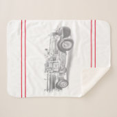 Vintager Feuerwehrleute zeichnend Bleistiftstiftfe Sherpadecke (Vorderseite (Horizontal))